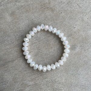 White Holographic Beaded Bracelet